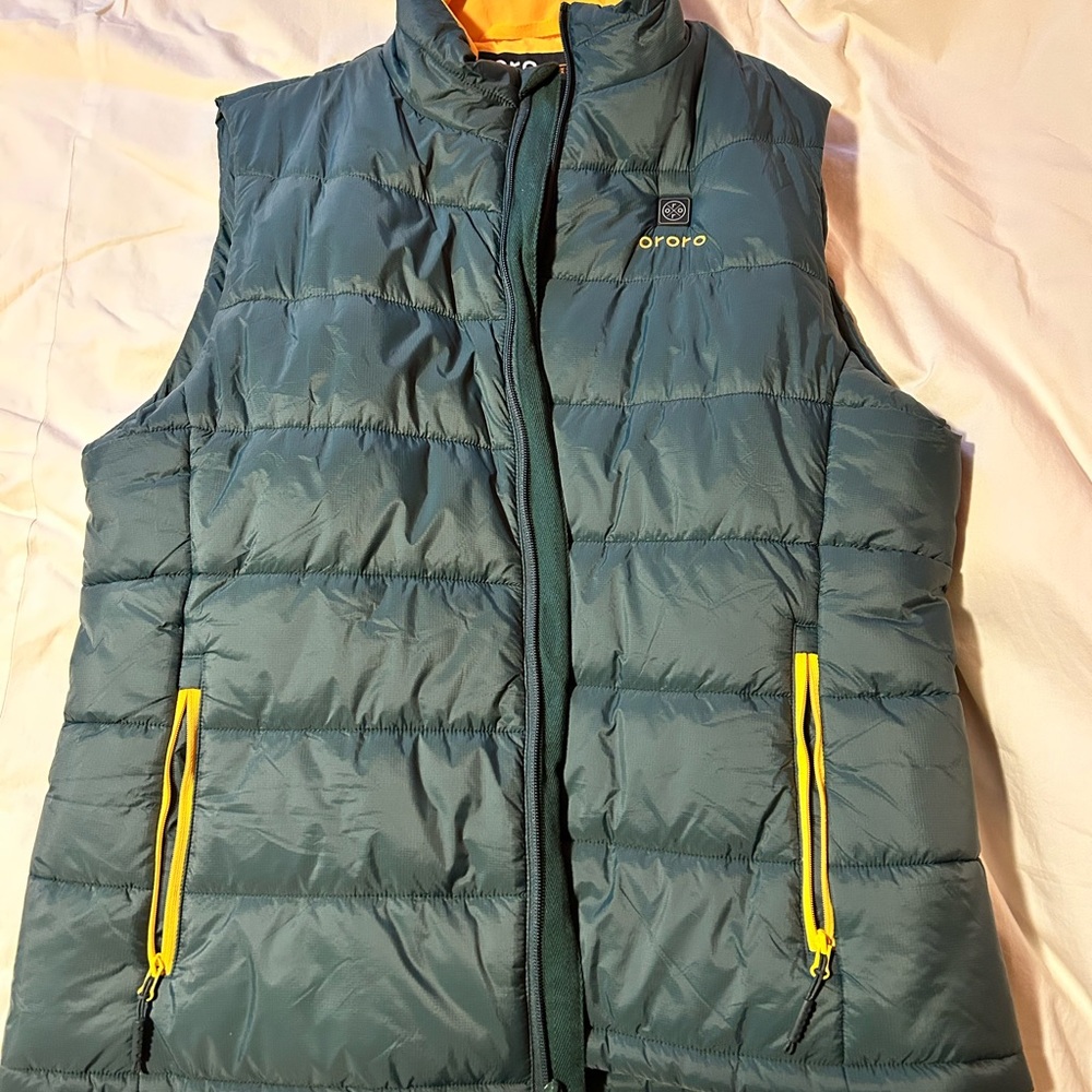 Ororo Green Heated Puffer Vest *no battery